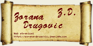 Zorana Drugović vizit kartica